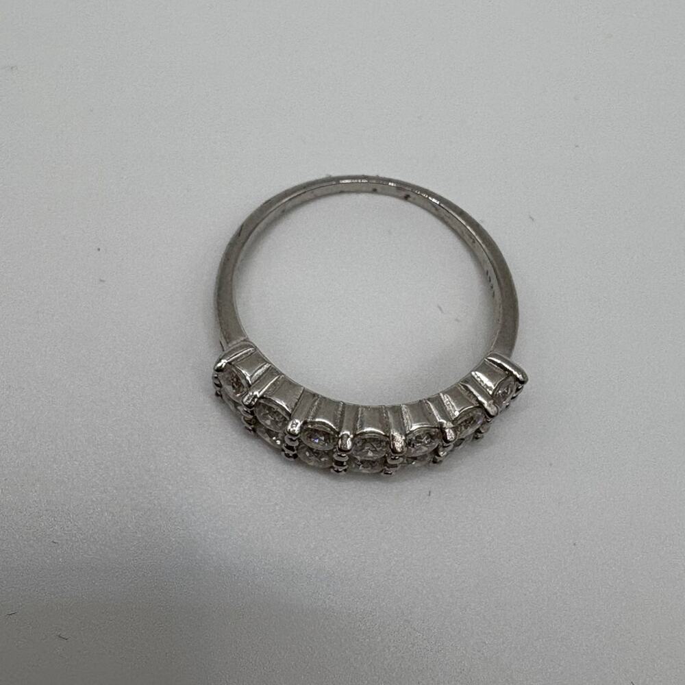 1.2ct Moissanite Double Row Eternity Band - S925 White Gold Plated size 7.5 - Picture 2 of 7